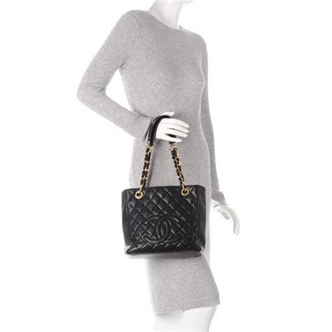 CHANEL Caviar Quilted Petit Shopping Tote PST 